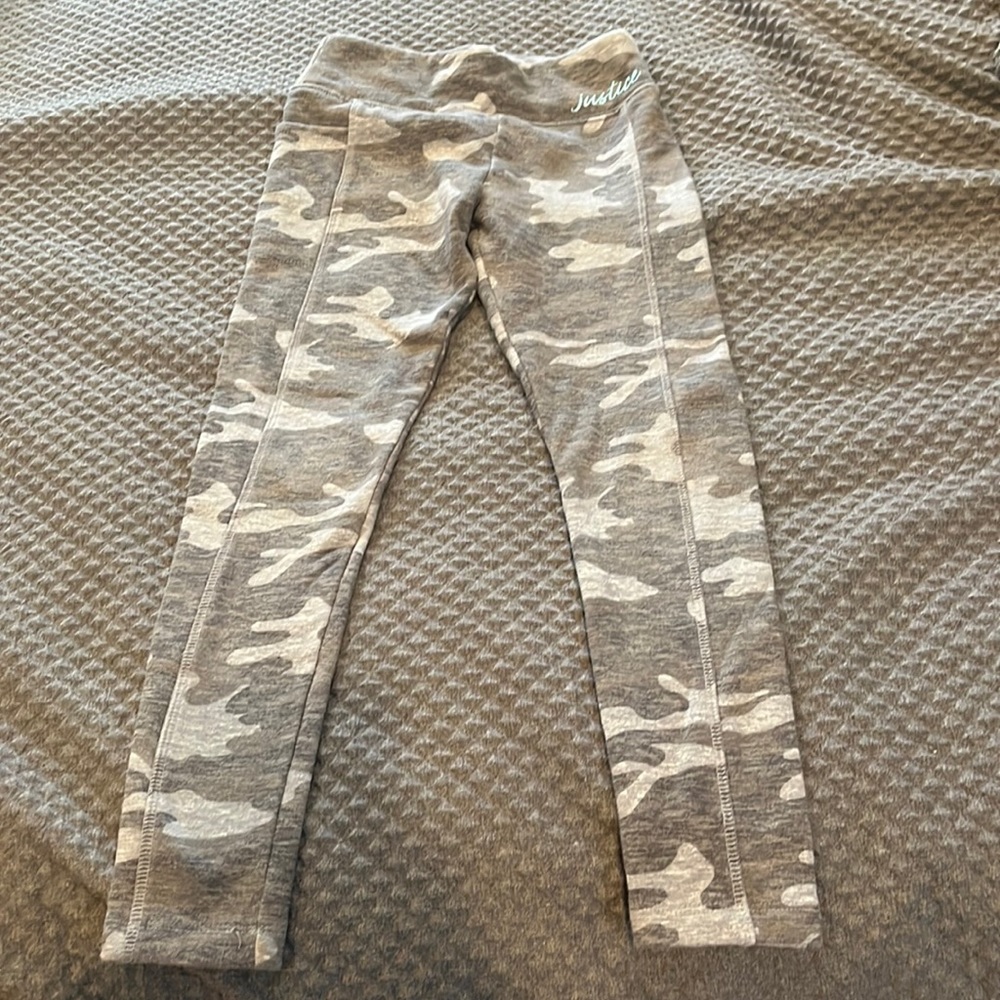 Justice gray camo sweatpants